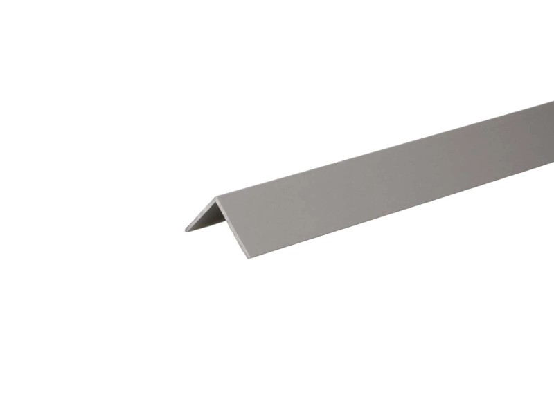 Profilo angolare a L adesivo 2,6 m 20x20 mm in pvc grigio opaco