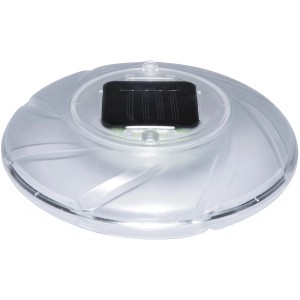 Flowclear Lampada solare a LED per piscina, illuminazione galleggiante con pannello solare e cambio colore.