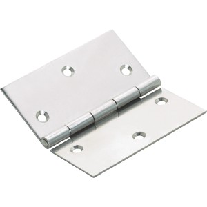 Cerniera squadrata, 80x80 mm, in acciaio inox per collegamenti mobili.