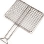 Griglia in metallo con manico per accessori barbecue.