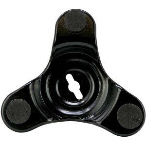 Piede di trasporto nero t.b.t. per Pianali, forma triangolare con cuscinetti antiscivolo.