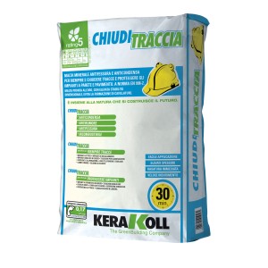 Sacco di malta Kerakoll Chiudi Traccia, adatta per riempire e chiudere fessure.