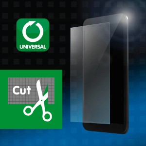 Pellicola protettiva universale t.b.t. per telefoni, da tagliare su misura.