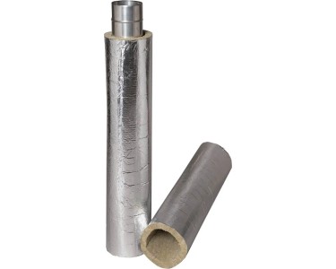 COPPELLE LANA DI ROCCIA D.100 Mm RIVESTIMENTO IN ALLUMINIO - Foto 3