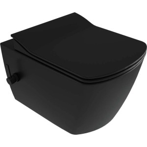WC sospeso Song funzione bidet con miscelatore 37,2x34,9 cm nero