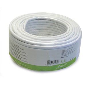 Cavo telefonico bianco (t.b.t.) su una bobina, confezionato.