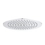 Soffione t.b.t. rotondo a soffitto, effetto cromo.