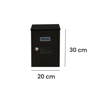 Cassetta postale acciaio verniciato 300x200x60 mm nero