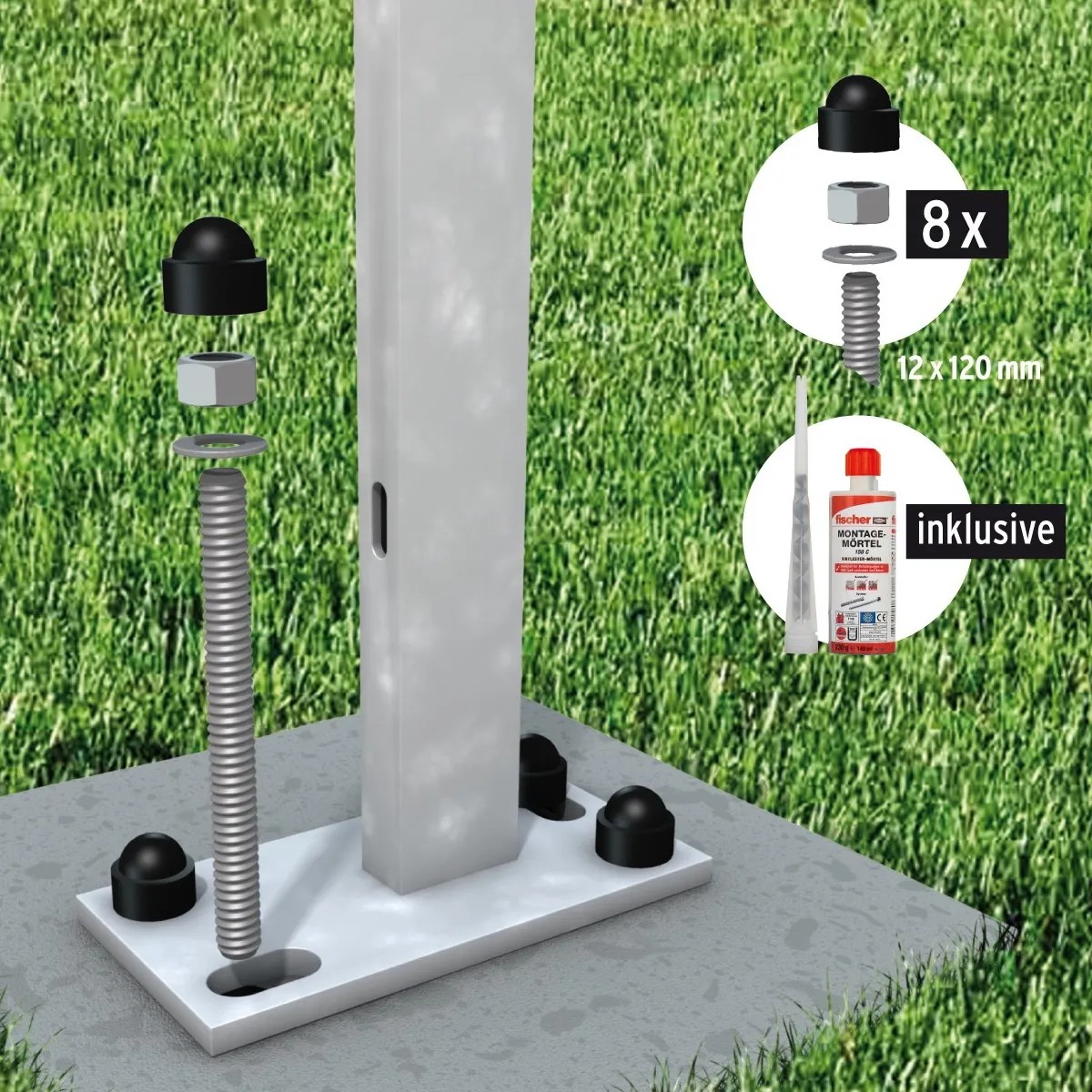 4 Staffe In Acciaio Inox Per Fissare Cassette Postali Su Recinzioni - Set Completo Con Viti - Foto 7