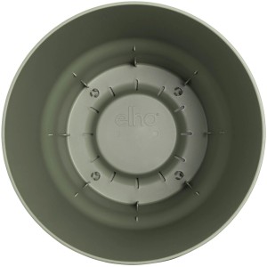 Vaso per piante rotondo Elho Greenville, 14 cm, verde foglia, vista interna.