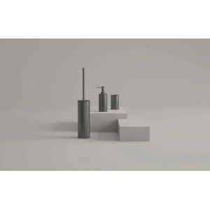 Scopino bagno Elettra in acciaio inox gun metal