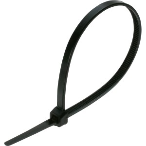 Fascetta per cavi OBI nera, 200x4,6 mm, per raggruppare e fissare i cavi.