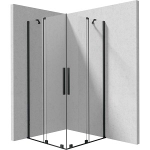 Cabina doccia quadrata Cabaiguán Idrostile 900x1950 mm nero
