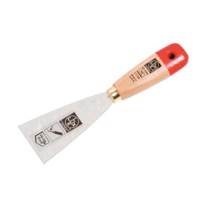 Spatola LUX, larghezza 6 cm, lama inossidabile, manico in legno, per muratura e piastrelle.