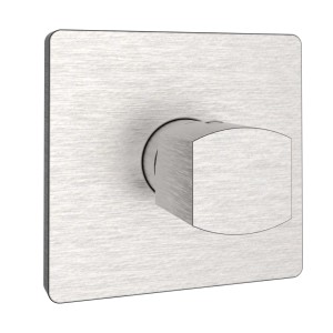 Miscelatore lavabo t.b.t. in acciaio inox spazzolato.