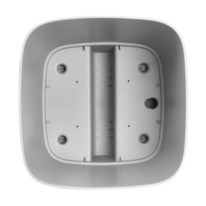 Vaso per piante quadrato Elho Greensense Aqua Care, 30,2x29,5 cm, Light Concrete, vista interna.