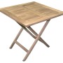 Tavolo da giardino quadrato pieghevole in legno.