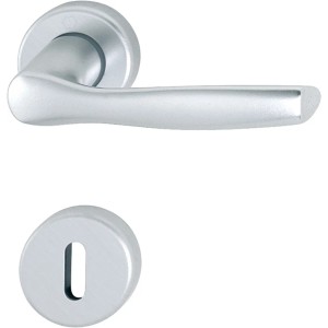 Set maniglia per porta in look argento per interni