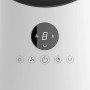 Dettaglio del pannello di controllo del ventilatore Cool Air TV 70-85 bianco senza pale con display timer.