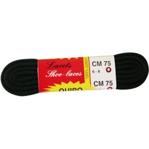Lacci neri, lunghezza 75 cm, per scarpe da lavoro.