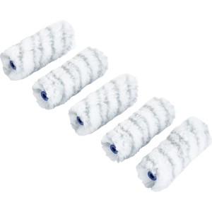 Set di 5 rulli per pittura LUX, grigi, 11 cm, per una verniciatura precisa di piccole aree.