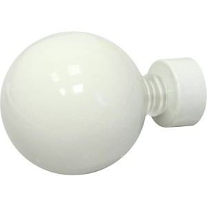 Terminale per bastone per tende Mydeco Home, sfera bianca per bastone da 2 cm.