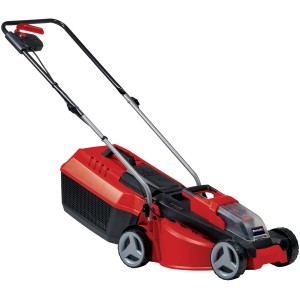 Tagliaerba a batteria Einhell Power X-Change GE-CM 18/30 Li-Solo con cesto di raccolta da 25 l, rosso e nero.