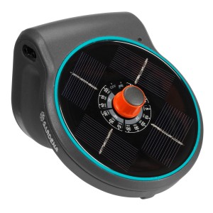 Gardena Aqua Bloom irrigazione solare: Unità di controllo con pannello solare e timer per piante da balcone e terrazza.