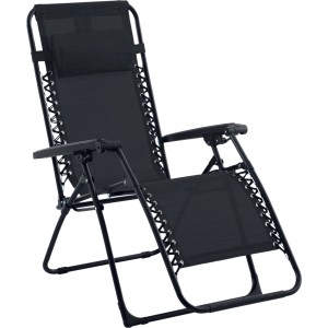 Sedia a sdraio reclinabile con braccioli Longwood antracite