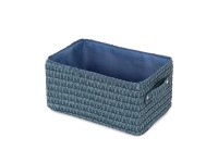 Cestino Portaoggetti Lilou Intrecciato - 23x15x12 Cm, Terracotta, Con Manici - Foto 9