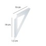 Reggimensola triangolare in acciaio 190x190x12 mm bianco opaco_2