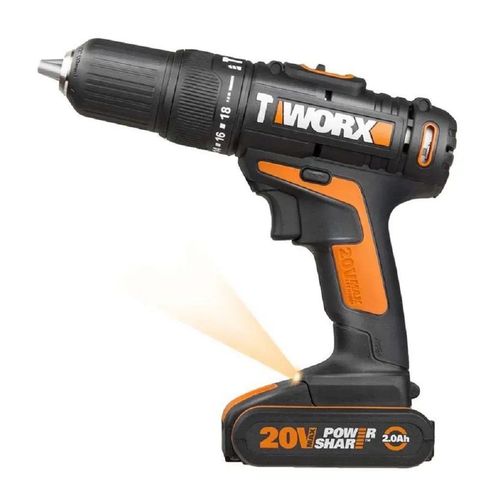 Trapano Avvitatore WORX WX370.1 - 20V, 50 Nm, 2 Batterie, Mandrino 13 Mm - Foto 3