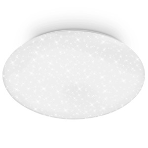 Plafoniera LED Brilo rotonda bianca con effetto cielo stellato scintillante. Lampada moderna Ø 48,5 cm.