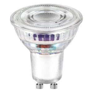 Lampadina LED GU10, forma chiara, per illuminazione versatile.