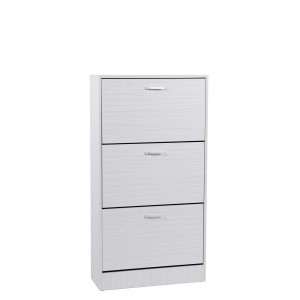 Scarpiera t.b.t. bianca con tre scomparti.