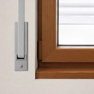 Placca copriavvolgitore alluminio interasse 145 mm grigio argento