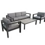 Set di mobili da giardino t.b.t. con divano, poltrone e tavolo.
