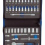 Set di chiavi a bussola LUX Classic 6,3 mm (1/4) 45 pezzi nella custodia aperta.