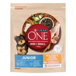 Crocchette per cuccioli Purina ONE mini junior pollo e riso 800 g
