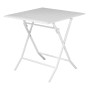 Tavolo da giardino quadrato bianco t.b.t. con funzione pieghevole.