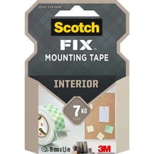 Nastro di montaggio Scotch-Fix per interni, 19mm x 1,5m, portata fino a 7kg.