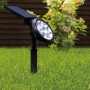 Faretto solare nero t.b.t. per illuminazione decorativa da giardino.