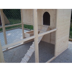 Pollaio in legno con tetto apribile 160x244 cm