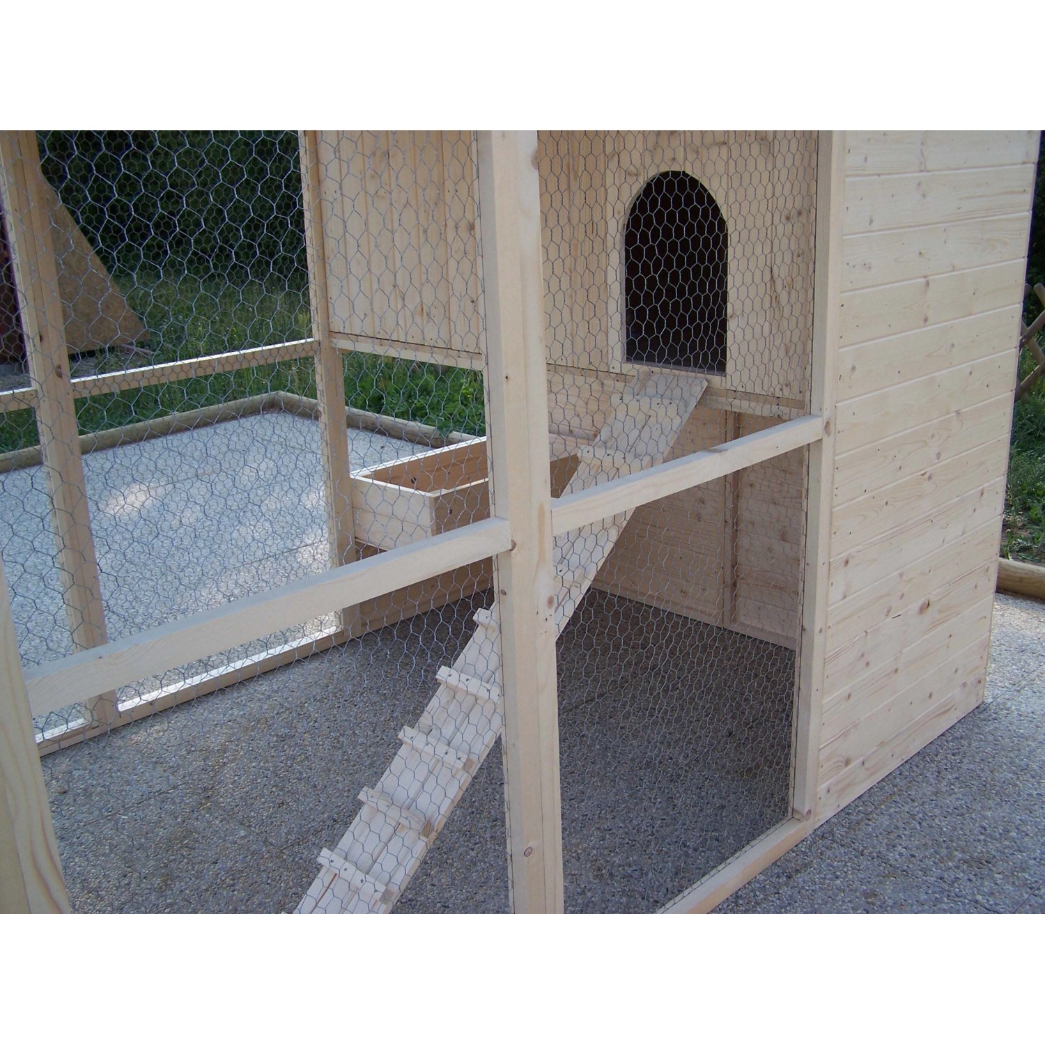 Pollaio in legno con tetto apribile 160x244 cm_4