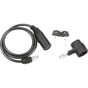 Lucchetto per bici t.b.t. nero con due chiavi e supporto.