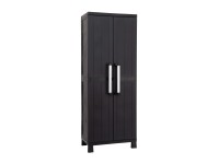 Armadio Basso Keter 68x39x90 Cm Grigio/Nero - 2 Ripiani Per Balcone, Garage