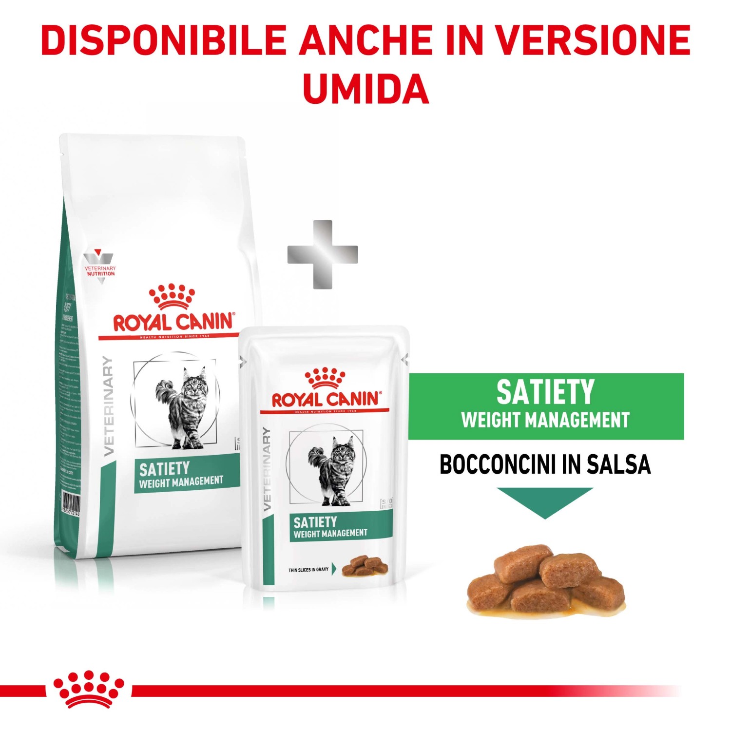 Royal Canin Satiety cibo secco e umido per gatti per la gestione del peso.