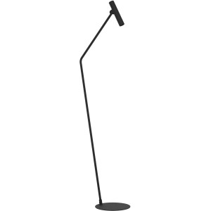 Lampada da terra di design nera Eglo Almudaina con interruttore a pedale, 5W, per zona giorno.