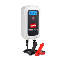 Caricabatterie per auto Telwin Defender 20, 12/24V con morsetti.