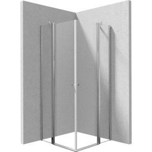 Cabina doccia quadrata Coliseo Idrostile Cabaiguán 900x2000 mm cromo